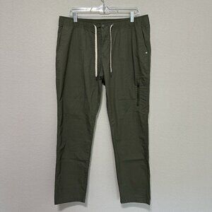 Vuori Ripstop Pants Womens Size XL Green Organic Cotton Slim Fit Outdoor Active